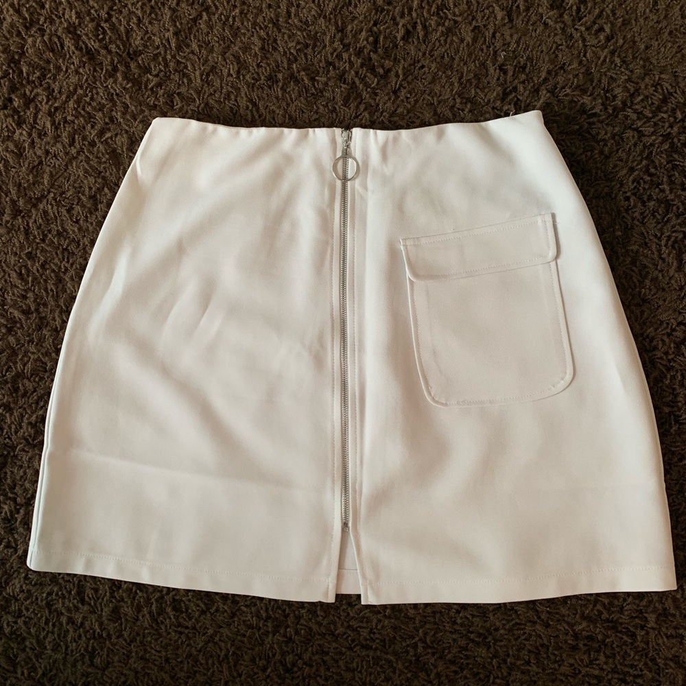 forever 21 white mini skirt